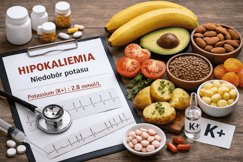 Niedobór potasu (hipokaliemia): przyczyny, objawy, leczenie
